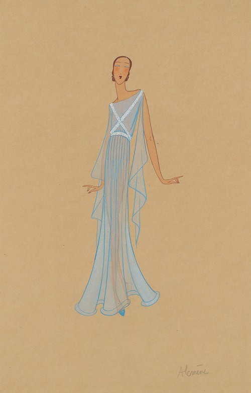 Amphitryon 38 – Alcmène, robe bleu clair