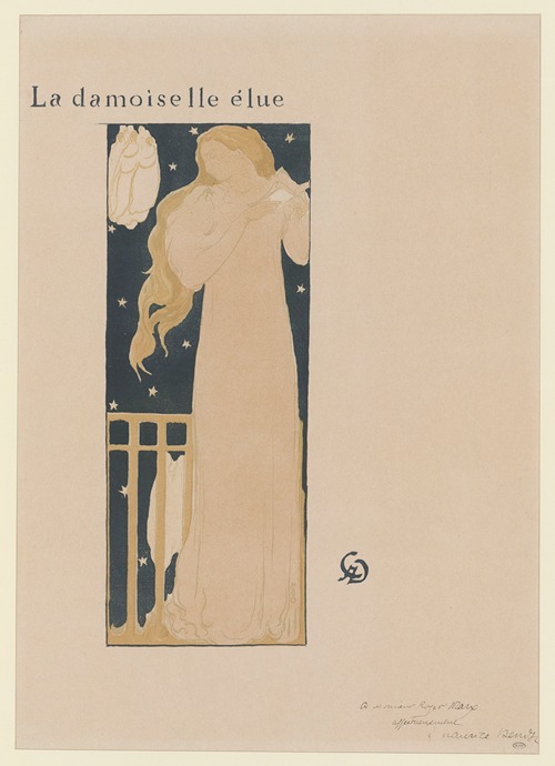 Frontispice pour La Damoiselle élue de Dante Rossetti et Claude Debussy