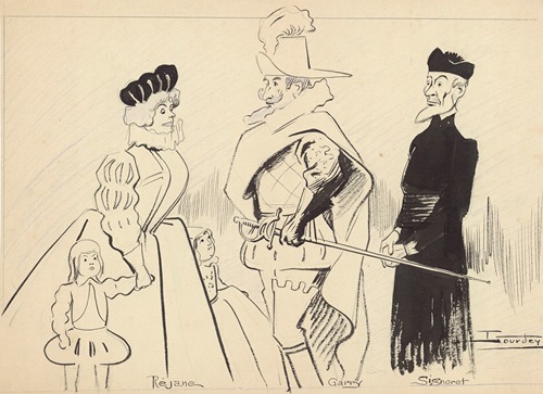 Réjane, Garry et Signoret dans ‘Madame Margot’ de Emile Moreau et Charles Clairville