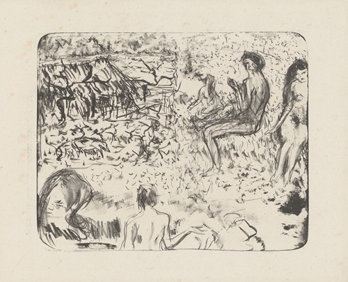 Paysage aux figures nues