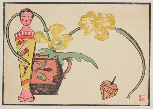Composition, jouets et fleurs
