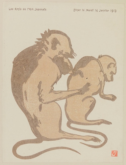 Les Amis de L’art Japonais. Dîner le Mardi 14 Janvier 1913