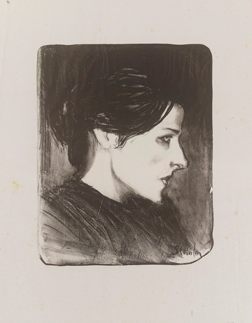 Tête de femme de profil à droite
