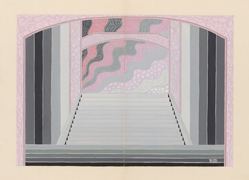 Les Ponts – maquette de décor – décor du tableau