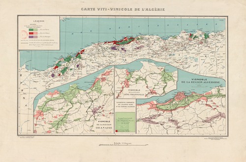 Carte viti-vinicole de l’Algérie