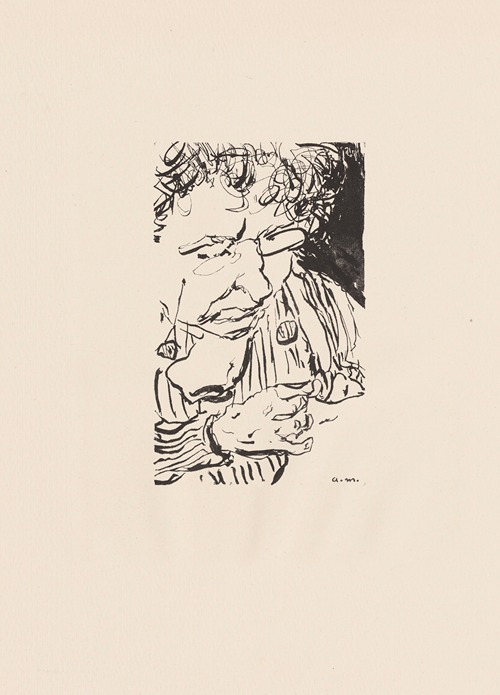 Mère de l’artiste cousant
