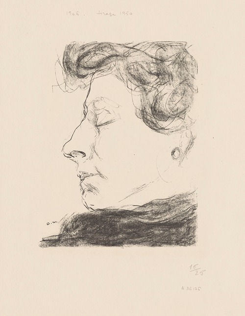 Mère de l’artiste de profil