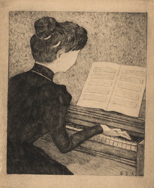 Jeune femme au piano