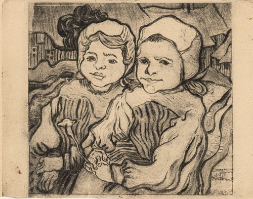 Les Deux fillettes (after Van Gogh)