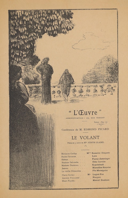 Programme de l’oeuvre Le Volant