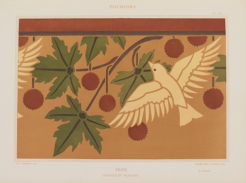 Frise, Oiseaux et platane
