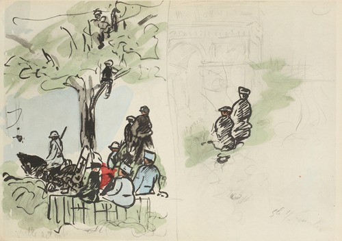 14 juillet 1919, Place de l’Etoile au coin des Champs-Elysées, cinq heure du matin