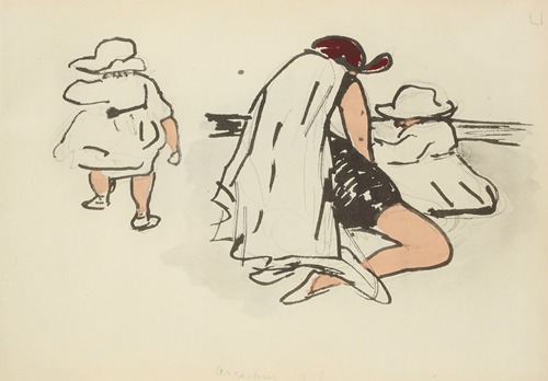 Arcachon, 1919 sur la plage
