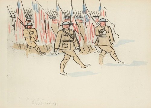 Défilé du 14 juillet 1919 Les drapeaux américains