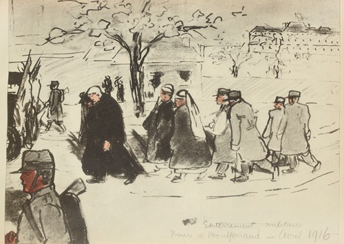 Enterrement militaire, route de Montferrand, avril 1916