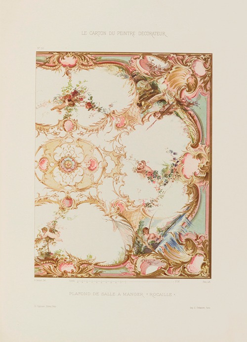 Plafond de salle à manger. Rocaille