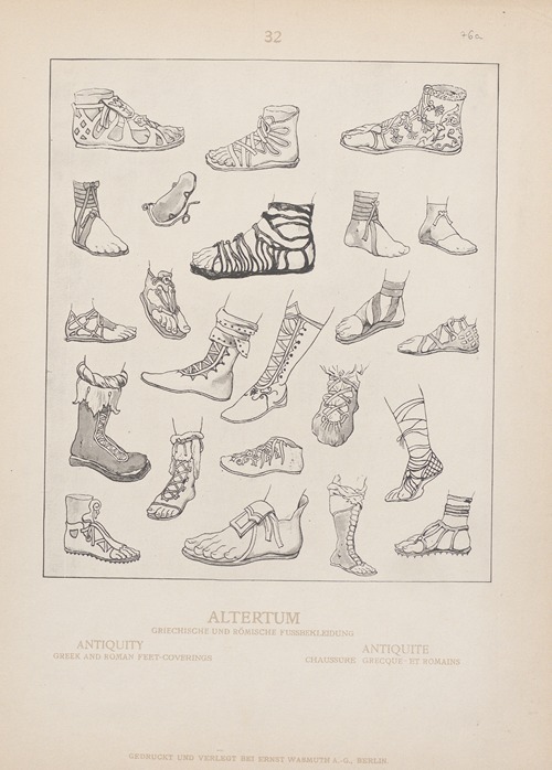 Antiquity; Greek and Roman feet coverings