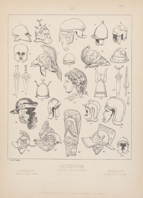 Antiquity; Helmets and arms