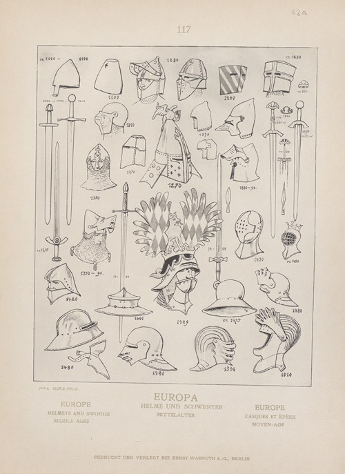 Europe; Helmets and swords; middle ages