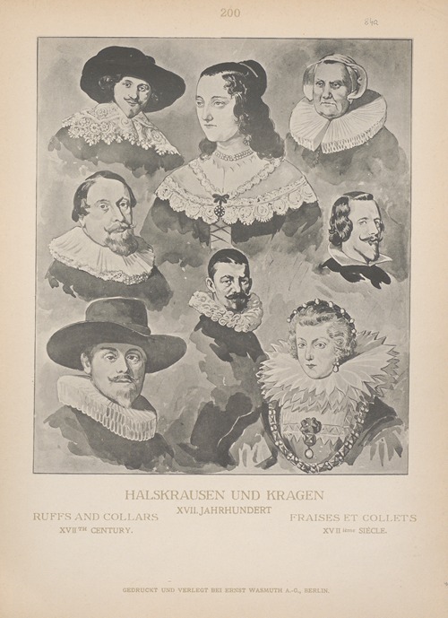 Ruffs and Collars; XVIIth century