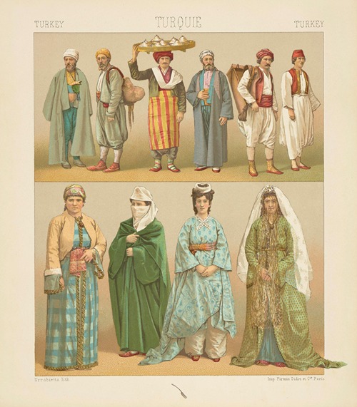 Costumes féminins, religieux, bourgeois et populaires de Contantinople