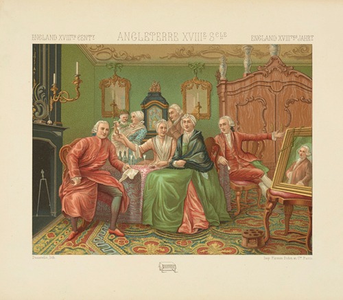 Famille bourgeoise dans son interieur – XVIIIe siecle