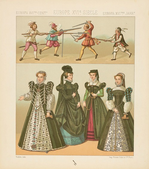 France – costumes feminins – artisans et soldats