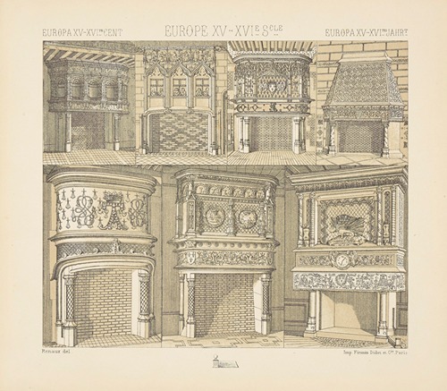 Interieur de l’habitation – la cheminee