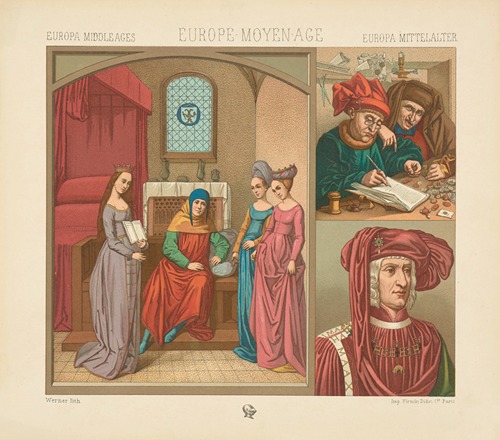 Interieur et costumes civils – XVe siecle