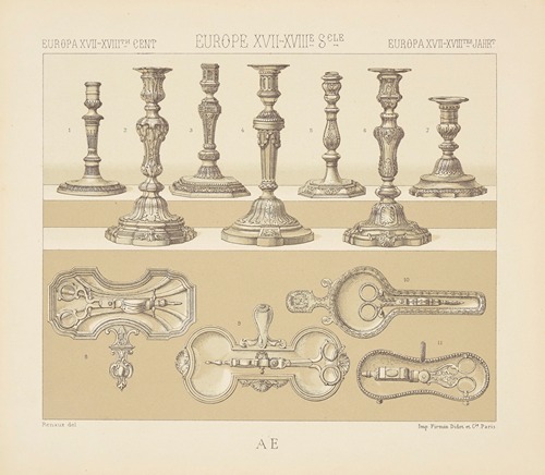 Objets mobiliers – orfevrerie – chandeliers et mouchettes