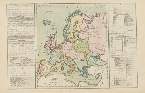 25 Division Générale, de l’Ancien continent, suivant les modernes. Europe