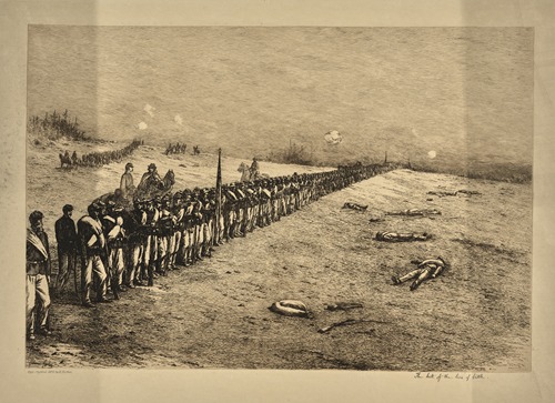 A halt in the line of battle.