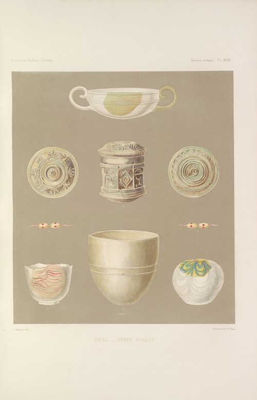 Collection Julien Gréau. Verrerie antique, émaillerie et poterie appartenant à M. John Pierpont Morgan Pl.44