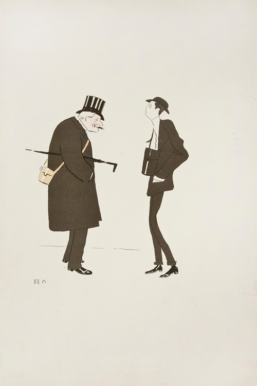 Caricature of two men