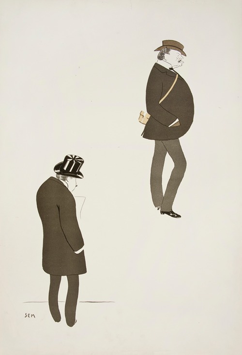 Caricatures of two men
