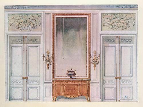 Chambre a coucher Louis XVI. Face des portes….