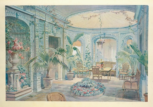 Serre en treillage, blue vert clair (Louis XVI)….