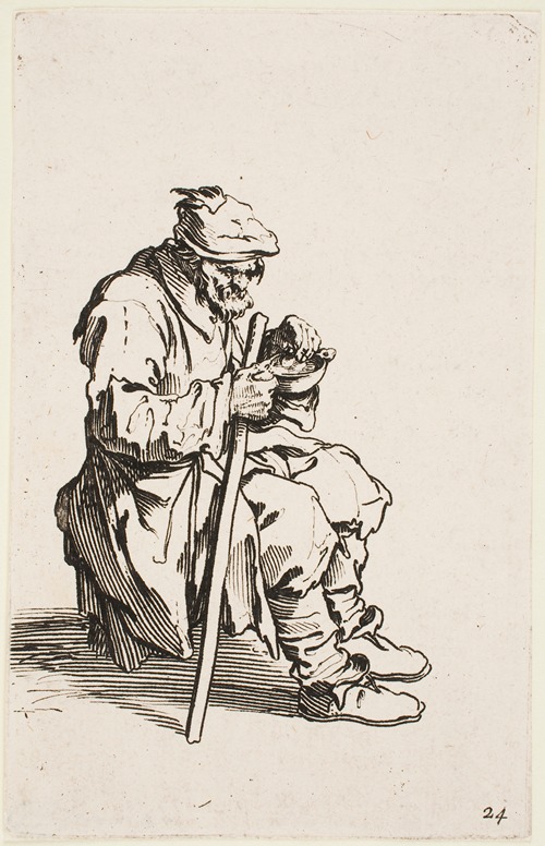 Seated Beggar Eating