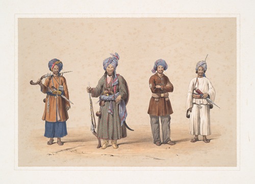 Aga Jan, an officer of the Kohistan rangers; Meer Humzu, trooper of the first regiment, Janbaz cavalry; a serjeant of Affghan infantry