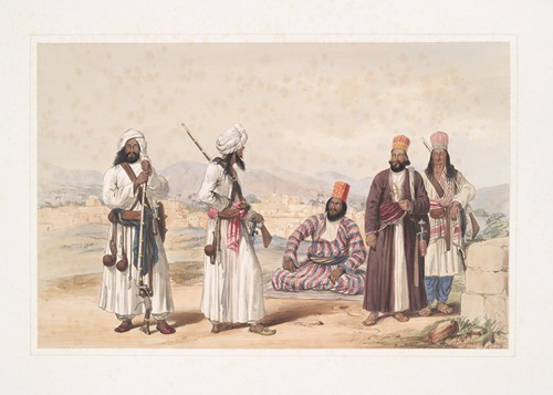 Dadur; Hajee Ebrahim, commandant of the Bolan rangers, and men of the Brahoee tribe