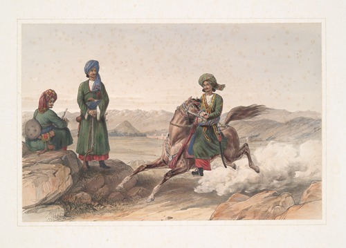 Fort of Killeh Abdooleh. Troopers of the Auchukzye horse.