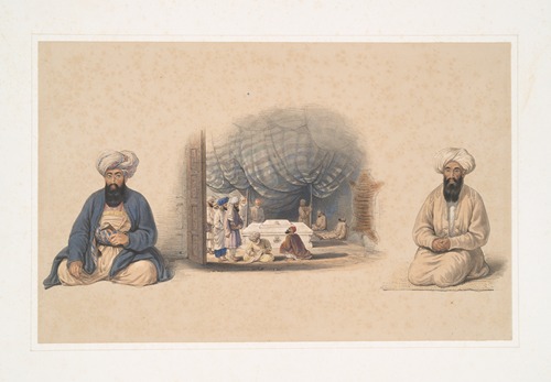 Interior of the tomb of Sultan Mahmood, Guznee; Khan Sheereen Khan, chief of the Juwansheer Kuzzilbashos; Hajee Khan, Kauker