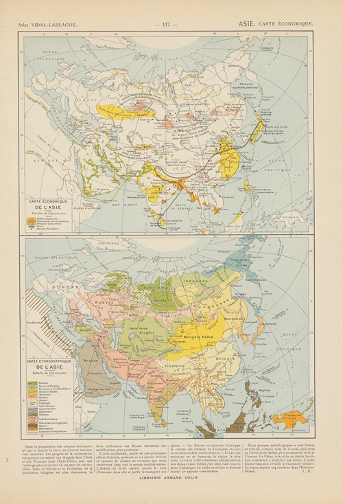 Asie. Carte Économique