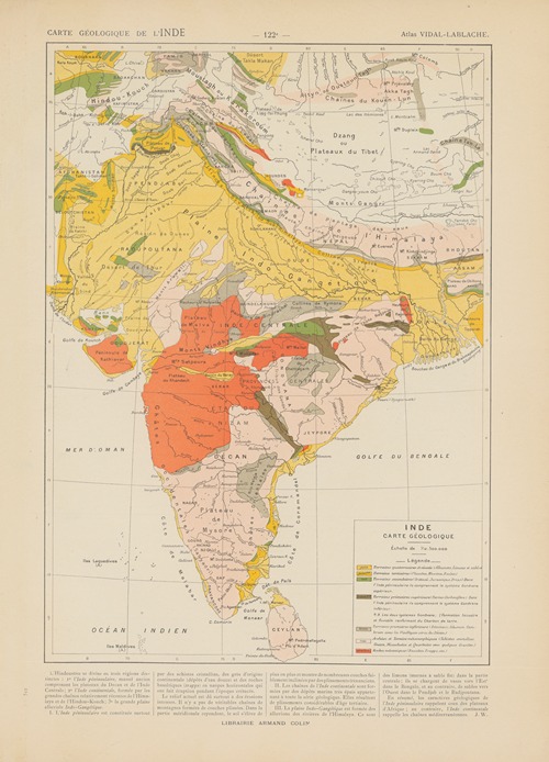 Carte Géologique de l’Inde