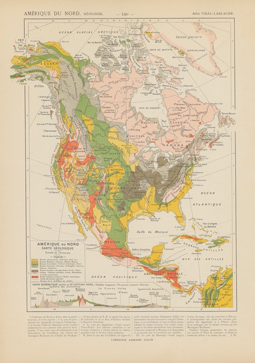 Amérique du Nord. Géologie