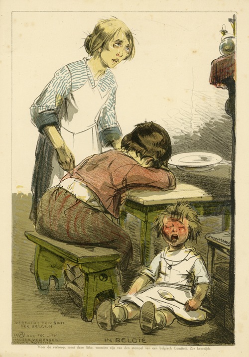 Twee vrouwen en huilend kind