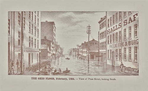 View of Plum Street, looking south