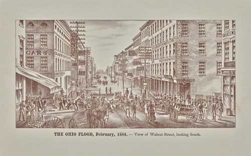 View of Walnut Street, looking south