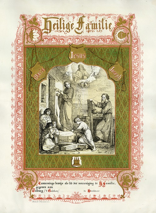 Diploma der Heilige Familie Tilburg (Parochie ‘t Goirke)