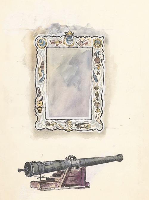 Kanon en schilderij- of spiegellijst.